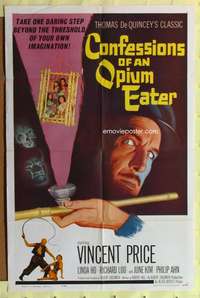 k176 CONFESSIONS OF AN OPIUM EATER one-sheet movie poster '62 Vincent Price