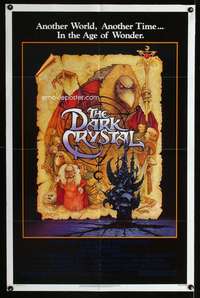 k197 DARK CRYSTAL one-sheet movie poster '82 Henson, Frank Oz, Amsel art!