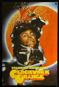 h119 CLOCKWORK ORANGE English one-sheet movie poster R82 Stanley Kubrick