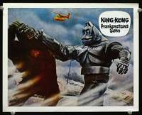 h044 KING KONG ESCAPES German movie lobby card '68 great battle scene!