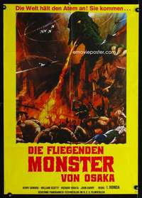 h038 RODAN German movie poster R70s The Flying Monster, Toho, Honda