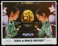 h277 2001 A SPACE ODYSSEY movie lobby card #7 R72 Lockwood & Dullea!