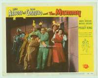 h283 ABBOTT & COSTELLO MEET THE MUMMY movie lobby card '55 spooky!