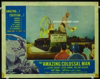 h289 AMAZING COLOSSAL MAN movie lobby card #5 '57 he's by Sands Casino!