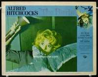 h304 BIRDS movie lobby card #2 '63 Tippi Hedren attacked close up!