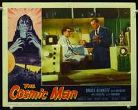 h330 COSMIC MAN movie lobby card #7 '59 Bruce Bennett in laboratory!