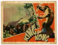 h390 KING KONG movie lobby card '33 cool dinosaur image!