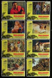 h530 SKULLDUGGERY 8 movie lobby cards '70 Burt Reynolds, Susan Clark