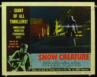 h450 SNOW CREATURE movie lobby card #8 '54 Langton, abominable Yeti!