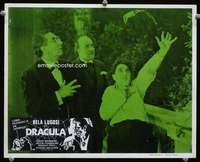 h023 DRACULA Mexican movie lobby card R60s Lugosi scared by bat!