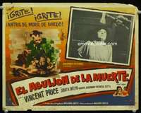 h026 TINGLER Mexican movie lobby card '59 great spooky horror image!