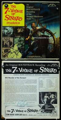 h062 7th VOYAGE OF SINBAD signed movie soundtrack album '58