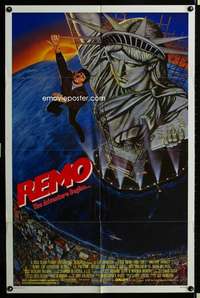 k559 REMO WILLIAMS THE ADVENTURE BEGINS one-sheet movie poster '85 Fred Ward