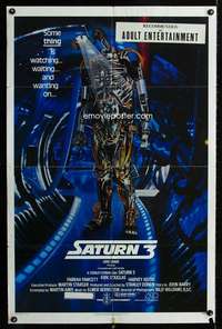 k579 SATURN 3 one-sheet movie poster '80 Kirk Douglas, Farrah Fawcett