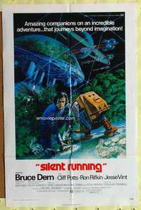 k591 SILENT RUNNING one-sheet movie poster '72 Bruce Dern, Akimoto art!