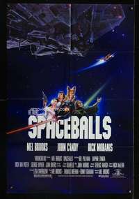 k605 SPACEBALLS one-sheet movie poster '87 Mel Brooks, John Candy, Pullman