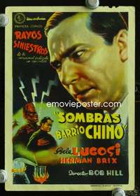 h015 SHADOW OF CHINATOWN #2 Spanish movie herald '36 Lugosi