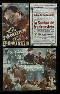 h016 SON OF FRANKENSTEIN Spanish herald '42 Boris Karloff as monster, Bela Lugosi, Basil Rathbone