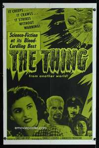 h055 THING signed by 5 one-sheet movie poster R60s including Nyby & Tobey!
