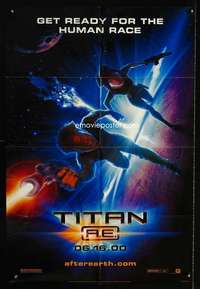 k651 TITAN A.E. DS advance one-sheet movie poster '00 Don Bluth sci-fi cartoon!