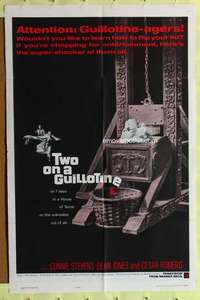 k661 TWO ON A GUILLOTINE one-sheet movie poster '65 in a house of terror!