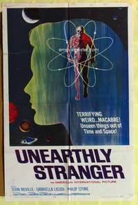 k662 UNEARTHLY STRANGER one-sheet movie poster '64 English sci-fi horror!