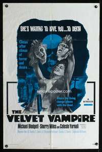 k670 VELVET VAMPIRE one-sheet movie poster '71 she'll love you... to death!