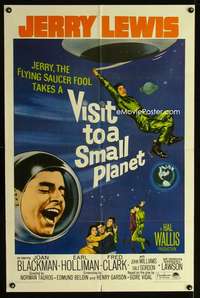 k676 VISIT TO A SMALL PLANET one-sheet movie poster R66 Jerry Lewis