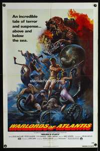 k684 WARLORDS OF ATLANTIS one-sheet movie poster '78 cool sci-fi artwork!
