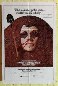 k691 WHAT EVER HAPPENED TO AUNT ALICE one-sheet movie poster '69 creepy!