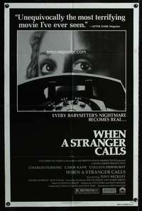 k692 WHEN A STRANGER CALLS one-sheet movie poster '79 sitter's nightmare!