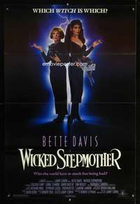 k695 WICKED STEPMOTHER one-sheet movie poster '89 Bette Davis, Larry Cohen