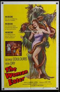 k708 WOMAN EATER one-sheet movie poster '59 tree monster eats women!