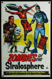 k719 ZOMBIES OF THE STRATOSPHERE one-sheet movie poster '52 Leonard Nimoy