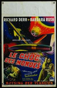 m081 WHEN WORLDS COLLIDE Belgian movie poster '51 George Pal classic!