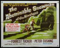 m006 ABOMINABLE SNOWMAN OF THE HIMALAYAS half-sheet movie poster '57