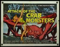 m005 ATTACK OF THE CRAB MONSTERS half-sheet movie poster '57 classic image!
