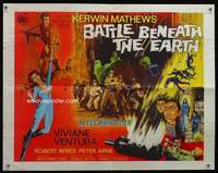 m008 BATTLE BENEATH THE EARTH half-sheet movie poster '68 Kerwin Mathews
