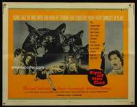 m011 EYE OF THE CAT half-sheet movie poster '69 cool multiple cat images!