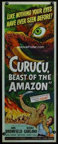 m048 CURUCU BEAST OF THE AMAZON insert movie poster '56 Universal!
