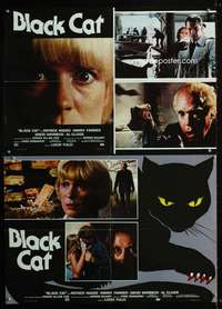 m139 BLACK CAT 2 Italian photobustas movie poster '80 Lucio Fulci