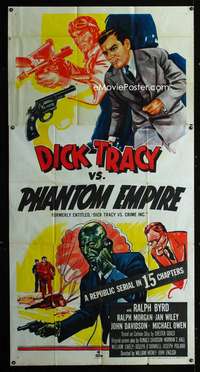 p288 DICK TRACY VS CRIME INC three-sheet movie poster R52 Ralph Byrd, serial
