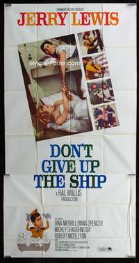 p292 DON'T GIVE UP THE SHIP three-sheet movie poster R63 Jerry Lewis in Navy!