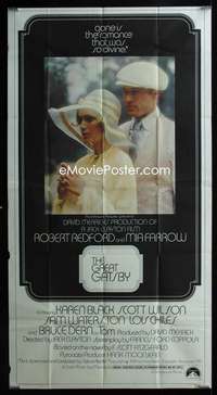 p342 GREAT GATSBY int'l three-sheet movie poster '74 Robert Redford, Farrow