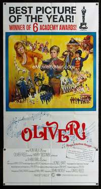 p460 OLIVER three-sheet movie poster '69 Charles Dickens,Lester,Shani Wallis