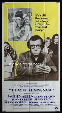 p473 PLAY IT AGAIN SAM int'l three-sheet movie poster '72 Woody Allen, Keaton