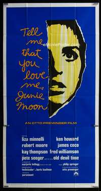 p555 TELL ME THAT YOU LOVE ME JUNIE MOON int'l three-sheet movie poster '70