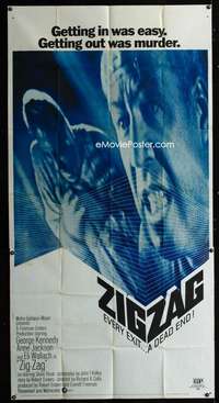 p619 ZIGZAG three-sheet movie poster '70 George Kennedy, Anne Jackson