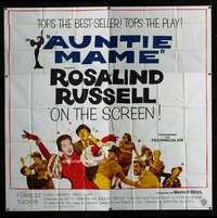 p009 AUNTIE MAME six-sheet movie poster '58 classic Rosalind Russell!