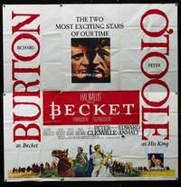 p010 BECKET six-sheet movie poster '64 Richard Burton, Peter O'Toole